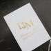 Gold Mirror Acrylic With Velvet Holder Wedding Invitation Rectangle Customized